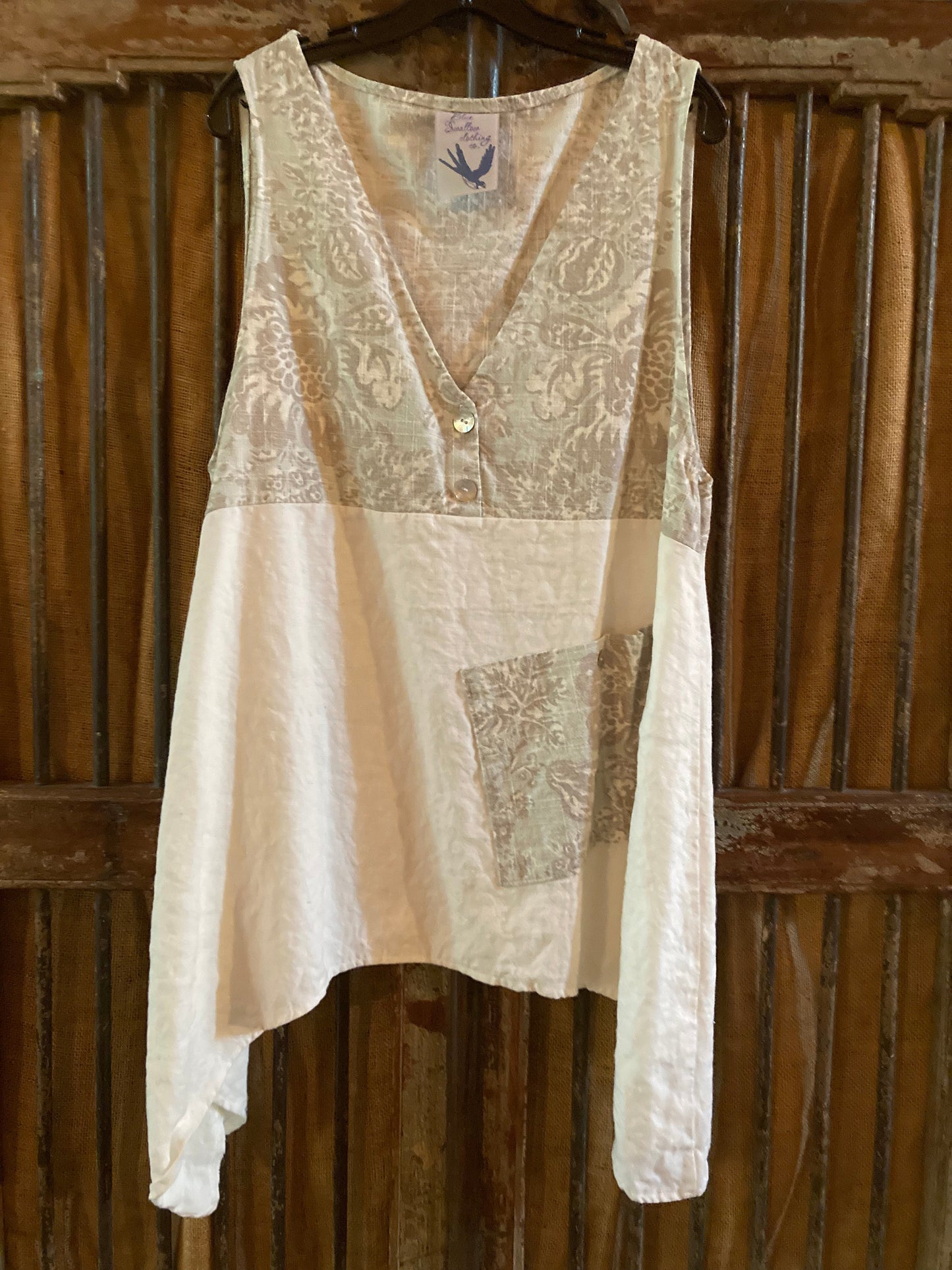 Spa Damask/Cream Tunic