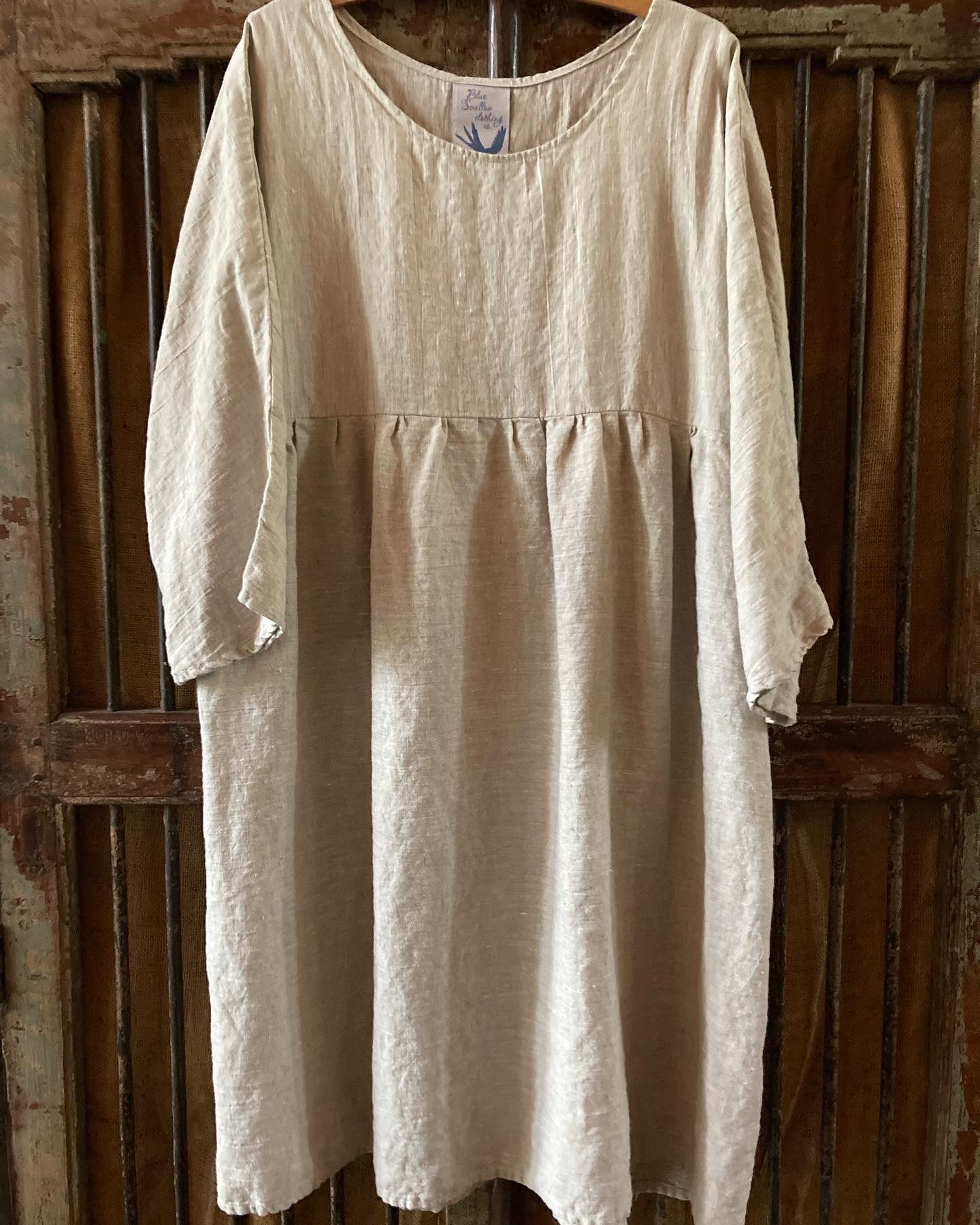 Tweed Linen Midi Smock