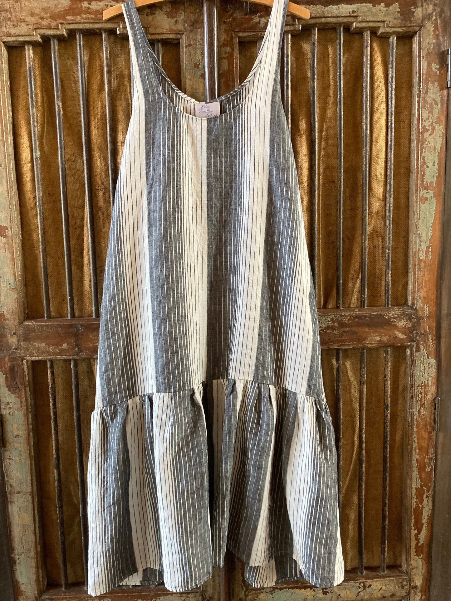 Stripe Linen Tea Dress