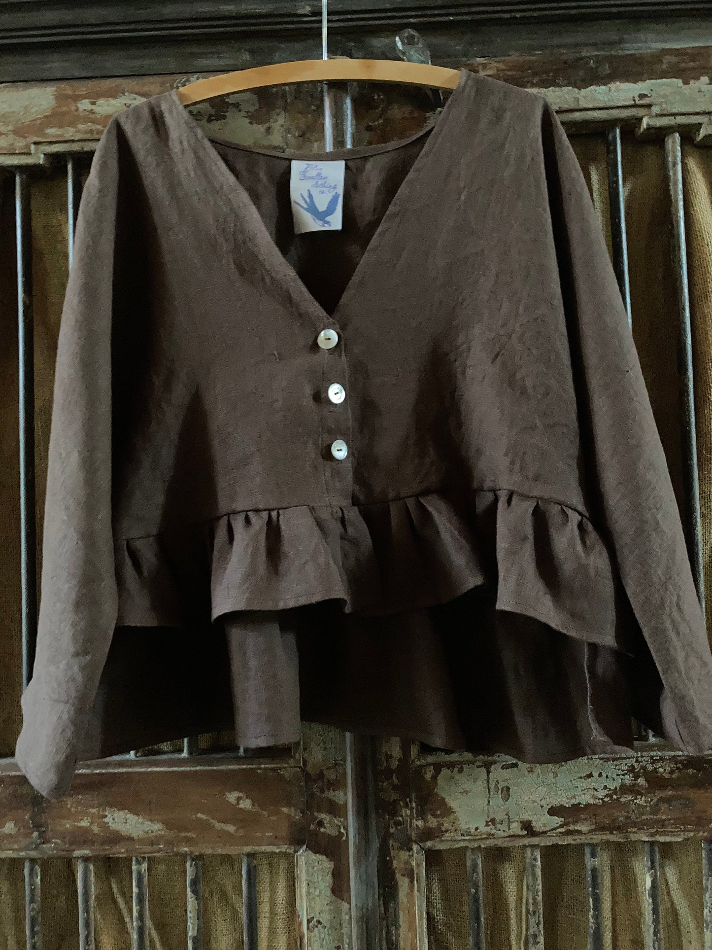 Chocolate Linen Waistcoat